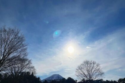 幻日 神秘的 冬 富士山 OFFICE P